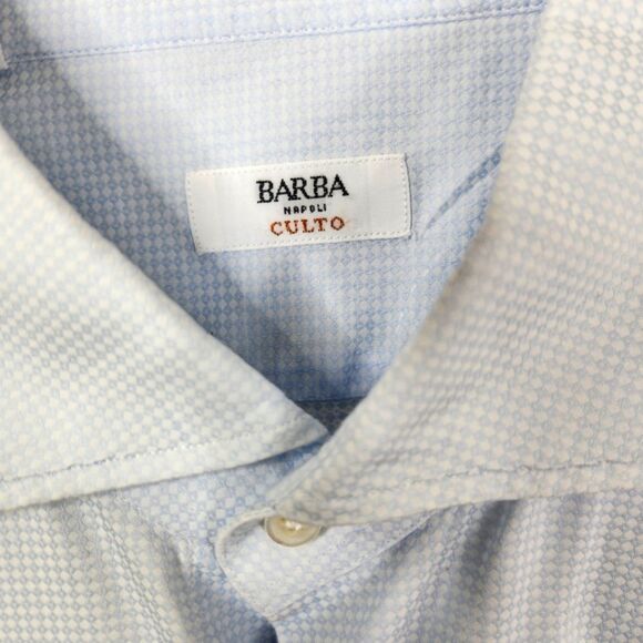 Barba Napoli Mens Culto Long Sleeve Button Down Dress Shirt 45-18 - Picture 4 of 6